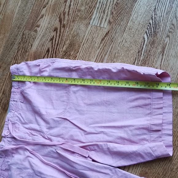 (16) Faded Glory Cotton Blend Light Plaid Shorts Pastel Casual Farmhouse - Picture 6 of 8